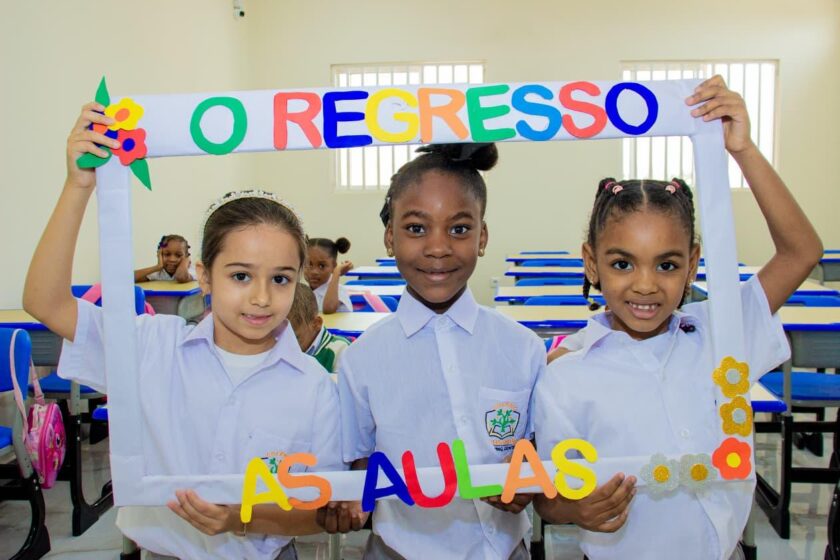Alunos no início do ano lectivo